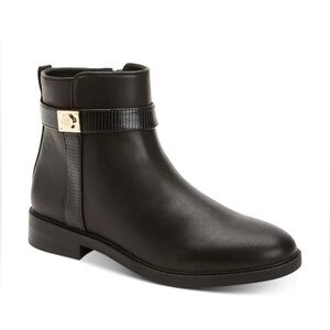 Jevevaa Womens Faux Leather Almond Toe Ankle Boots